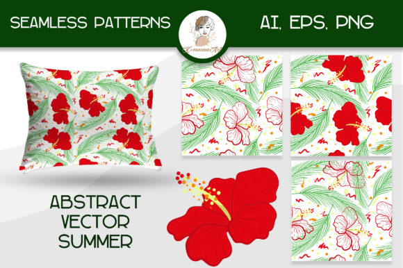 Abstract Tropical Vector Seamless Pattern for Creative Workflows