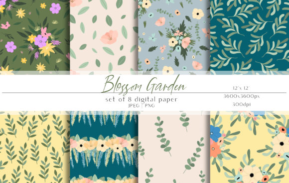 Blossom Garden Digital Paper