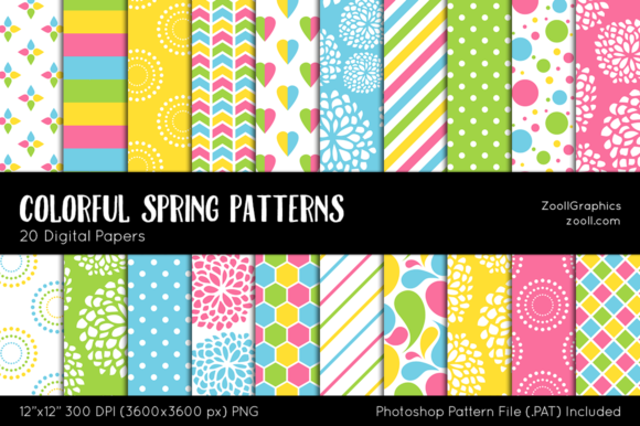 Colorful Spring Digital Papers: A Vibrant Addition to Modern Creativity