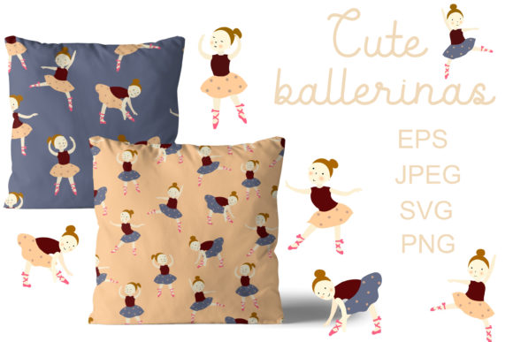Cute Ballerinas Set for Creative Designers