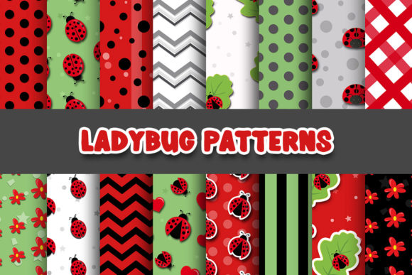 Ladybug Digital Papers and Pattern
