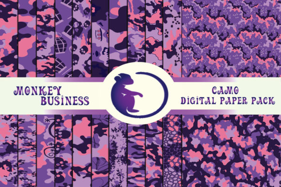 Purple Digital Paper Pack, Printable