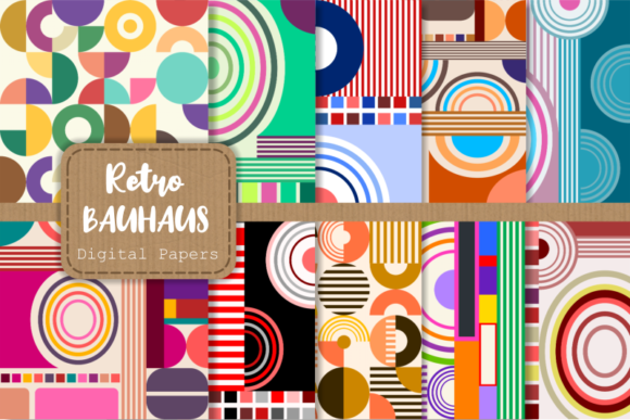 Retro Bauhaus Digital Fashion Papers: A Creative Resource for Designers and Enthusiasts