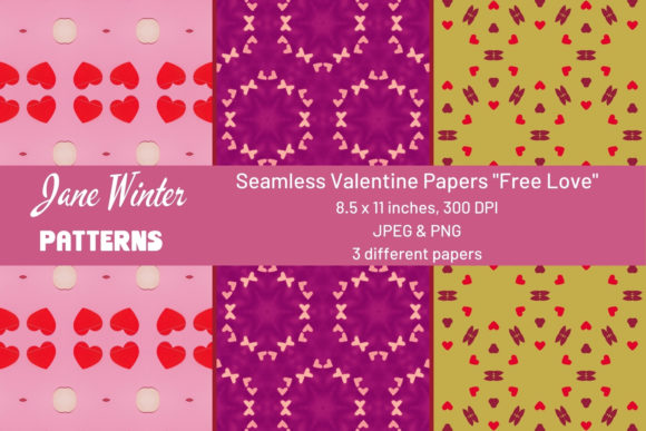 Seamless Valentine Papers Free Love