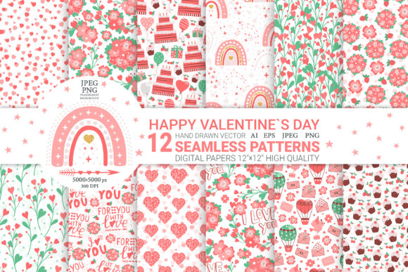 Valentine Seamless Pattern Digital Paper: A Creative Resource for Modern Designers