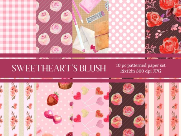 Valentine’s Repeating Pattern Paper Set: A Versatile Digital Design Resource