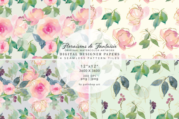 Watercolor Blush Gold Digital Paper Pack: A Versatile Design Tool for Creatives
