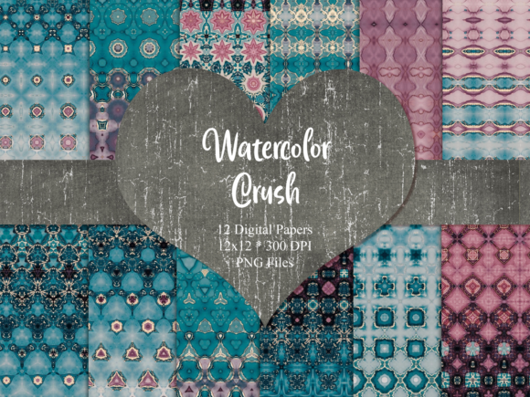 Watercolor Crush Digital Paper: A Versatile Creative Resource for Crafters and Designers